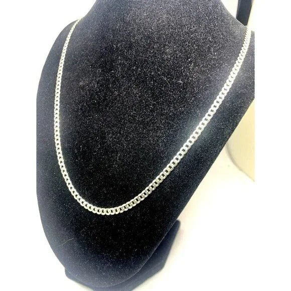 Sterling Silver Cuban Necklace 30'' inches Long Mens Women's Jewelry 18.…
